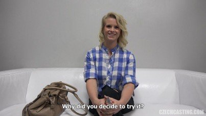 Katarina, porn casting with oil