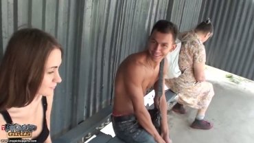 My Pickup Girls Masha at the Bus Stop